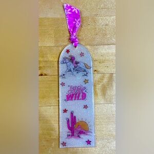 Cowgirl glam western stay wild acrylic bookmark